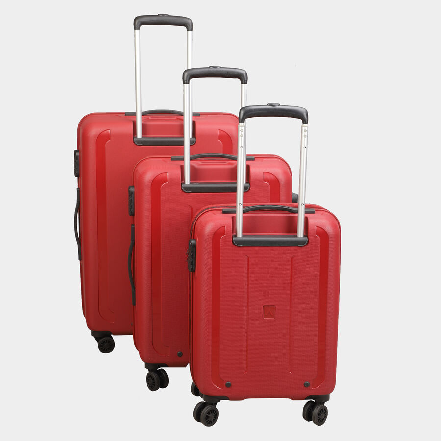 8-Wheel Red PVC Matee Hard Case Trolley, Small + Medium + Large, , large image number null