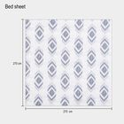 Grey Cotton Blend Double Bedsheet With Pillow Cover, , small image number null