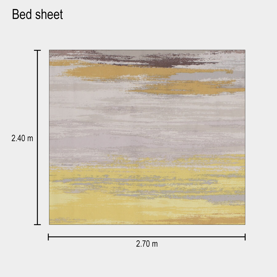 120 GSM Multicolour Polyester Double Bedsheet, , large image number null