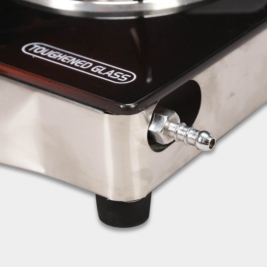 Glass Top With Stainless Steel Bottom Gas Stove , , large image number null