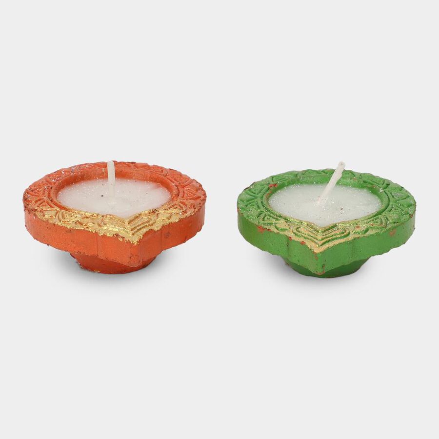 Diya with Wax Set of 8, , large image number null
