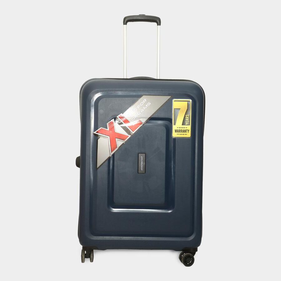 8-Wheel Dark Blue Polypropylene Hard Case Trolley, Large, , large image number null