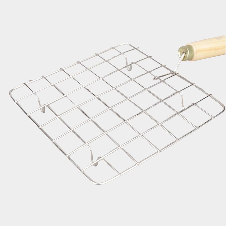 Stainless Steel Wire Roaster With Wooden Handle, , large image number null