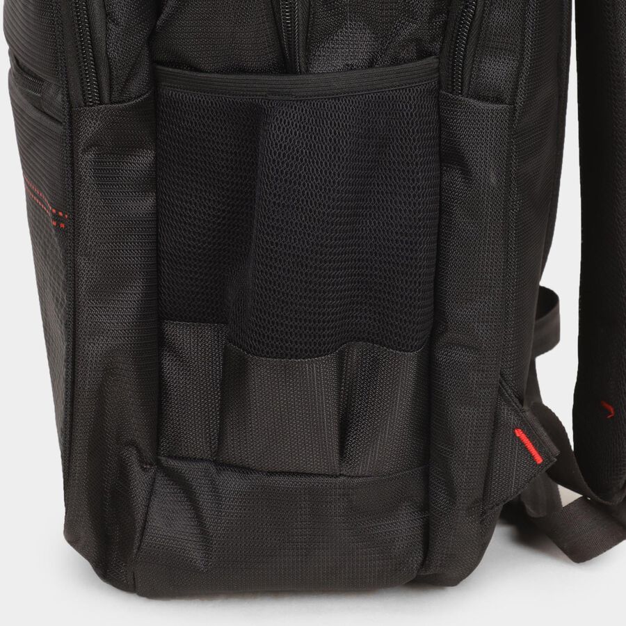 Black Polyester Backpack with Laptop Compartment, , large image number null