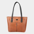 Women's Tan Polyurethane Tote Bag, , small image number null