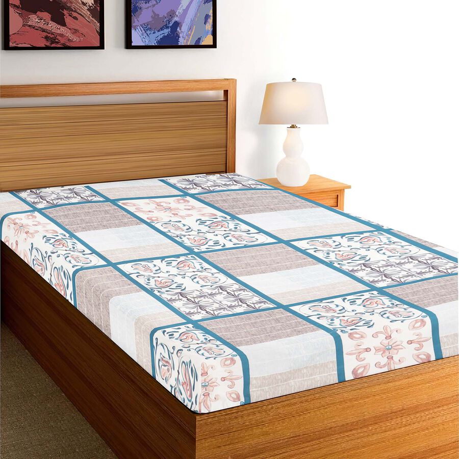 Dark Green Microfiber Single Bedsheet, , large image number null