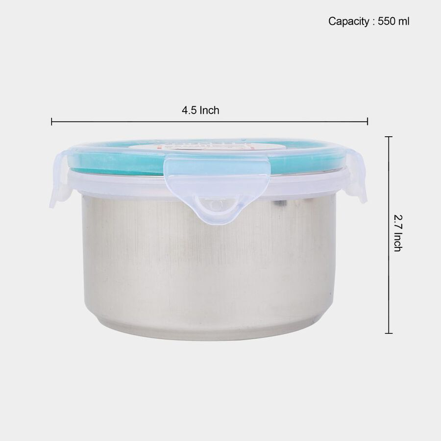 1 pc. Air-tight Stainless Steel Container, 550 ml, , large image number null