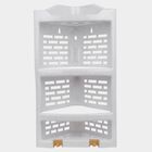 White Plastic Bathroom Stand, , small image number null