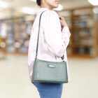Women's Green Polyurethane Sling Bag, , small image number null