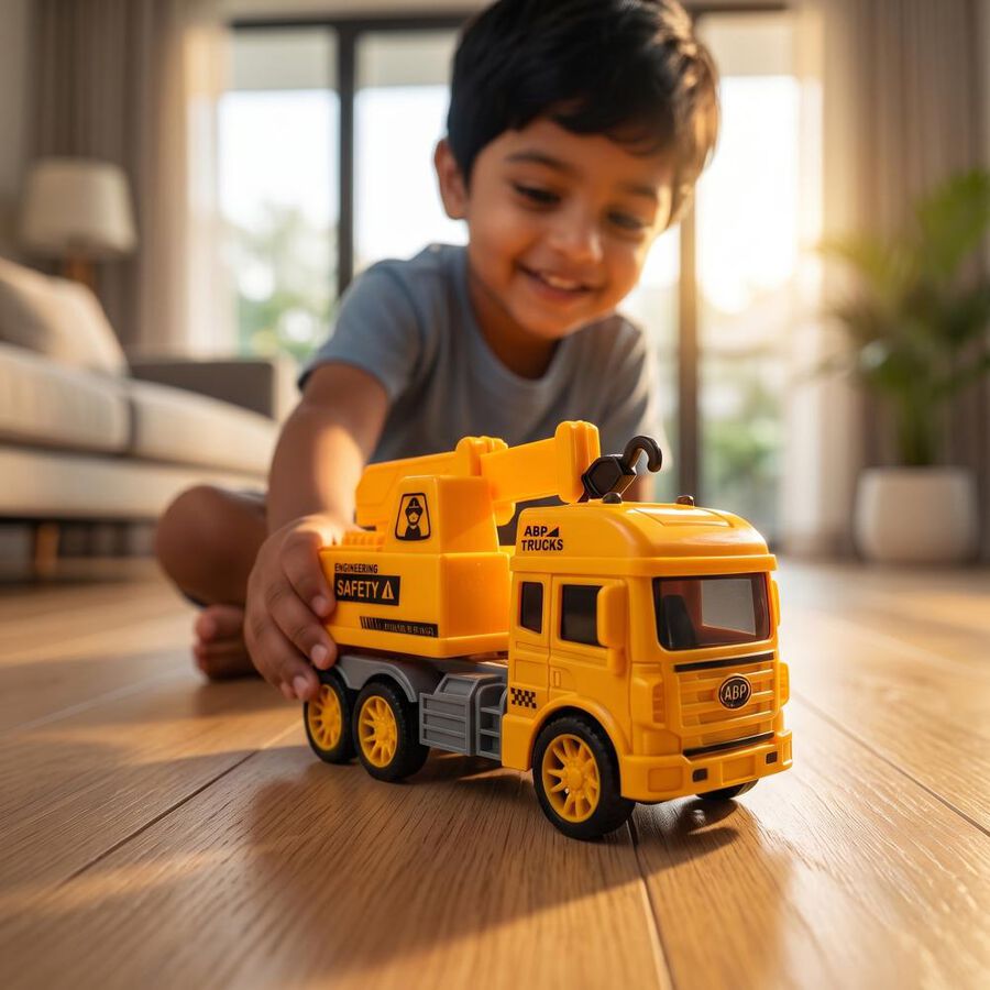 Kid's Yellow Plastic Car, , large