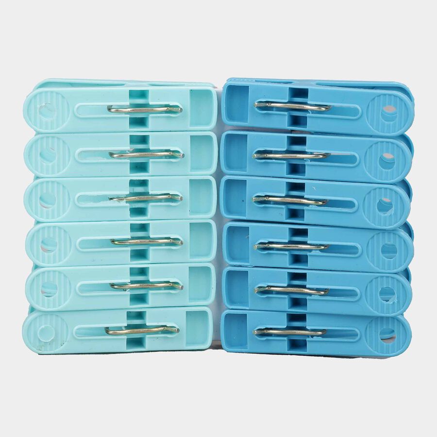Plastic Cloth Clips-Set of 12 (Color/Design May Vary), , large image number null