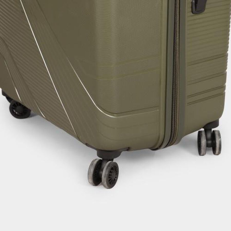 8-Wheel Green Polypropylene Hard Case Trolley, Small + Medium + Large, , large image number null