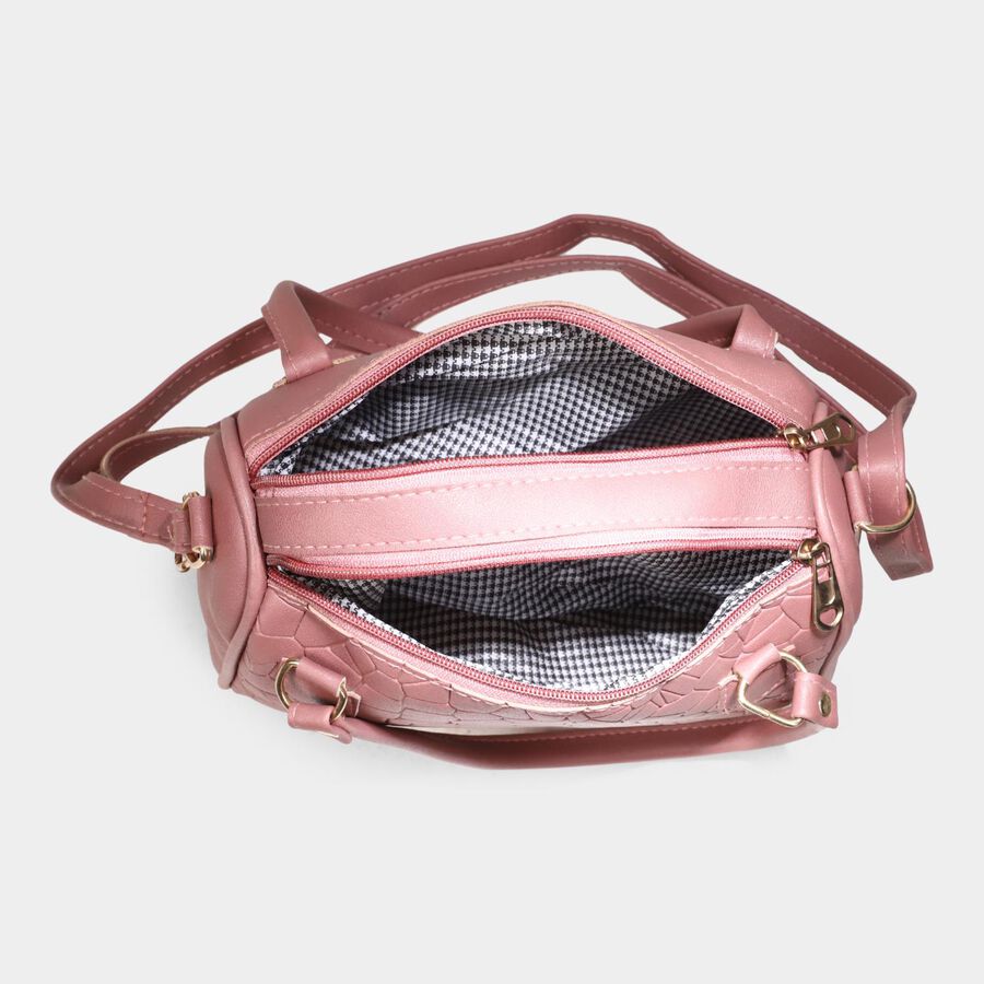 Women's Peach Polyurethane Sling Bag, , large image number null