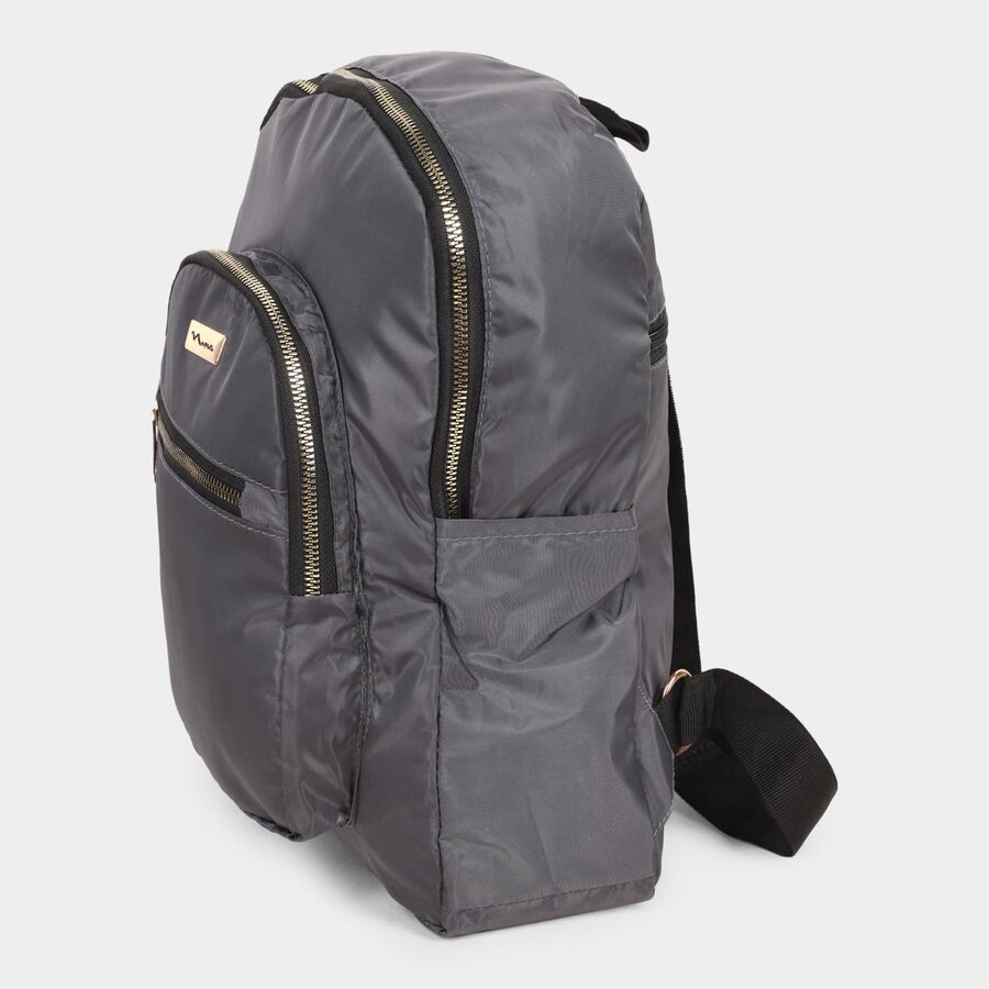 Women's Grey Canvas Backpack, , large image number null