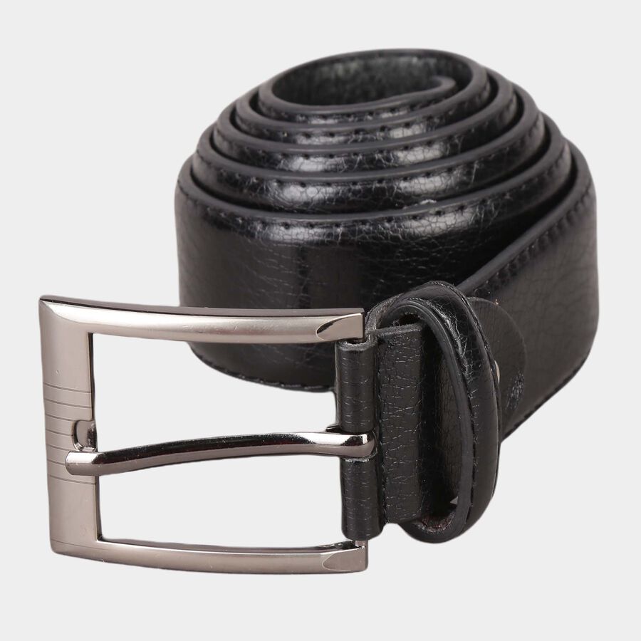 Men's Black Polyurethane Casual Belt, , large image number null