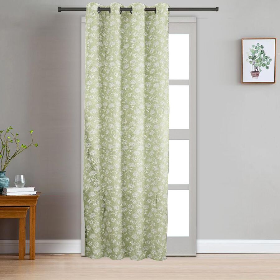 9ft. Light Green Microfiber Long Door Curtain, , large image number null