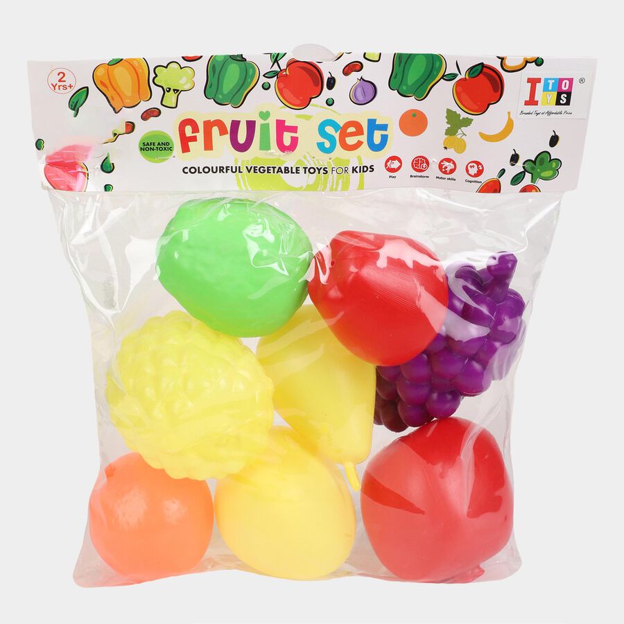 8 Pcs. Plastic Toy Fruit Set - Colour/Design May Vary, , large image number null
