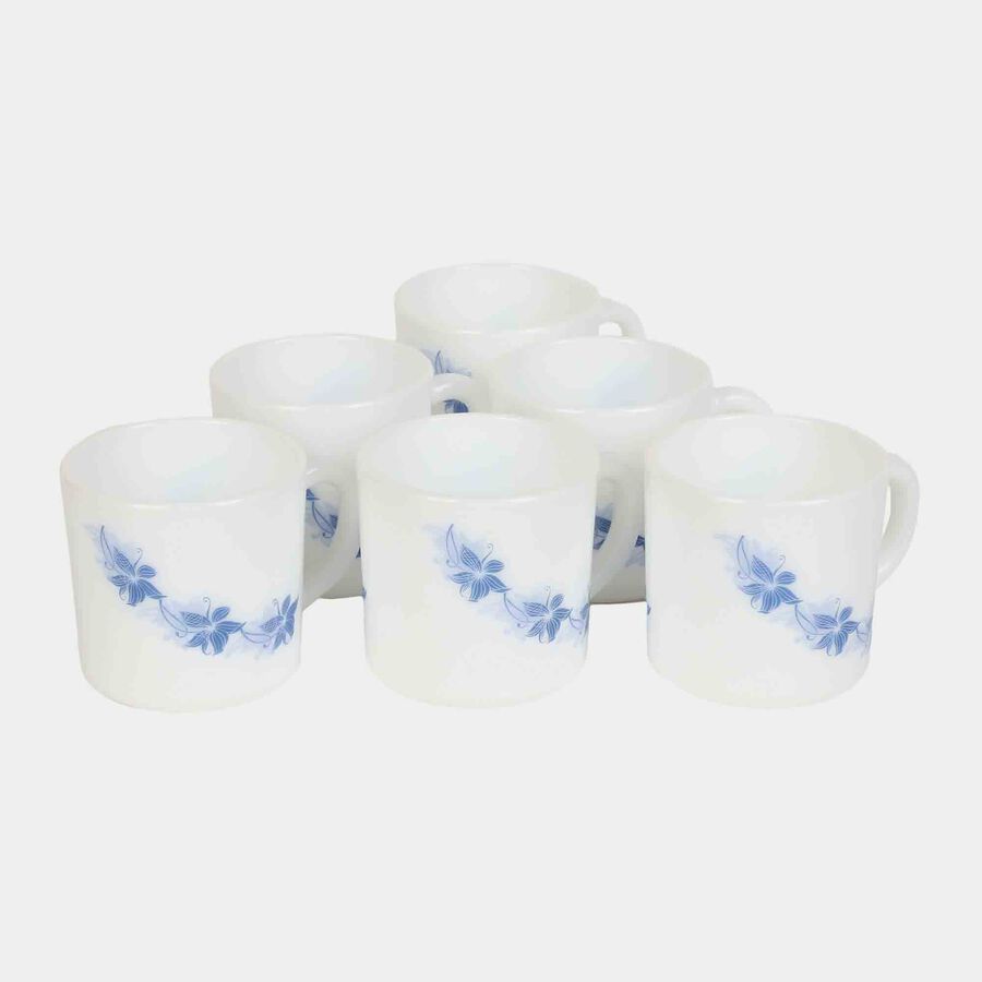 Opalware Cup, 180 ml, Set Of 6, Microwave Safe, , large image number null