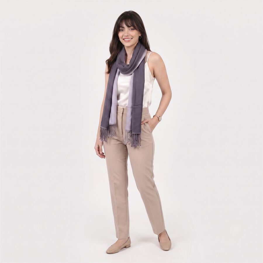 Woman's Aqua Nylon/Polyester Scarf, , large