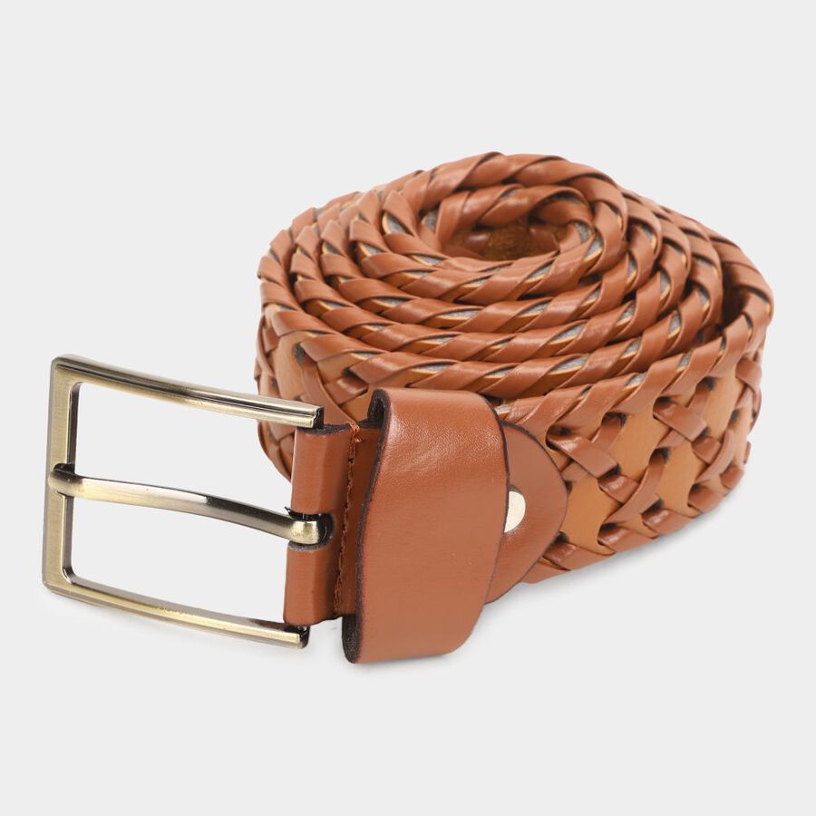 Men's Tan Polyurethane Casual Belt, , large image number null