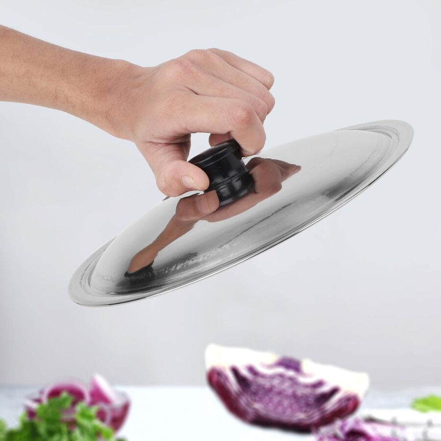 Stainless Steel Multipurpose Lid with Knob, , large image number null