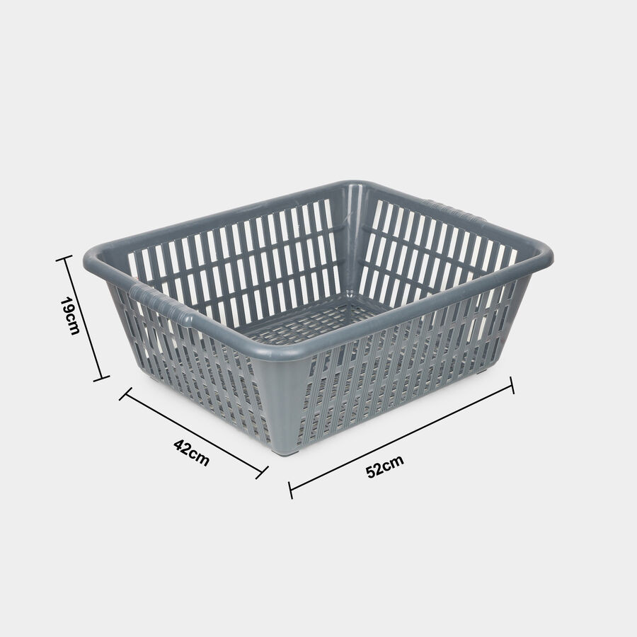 Grey Plastic Basket, , large image number null
