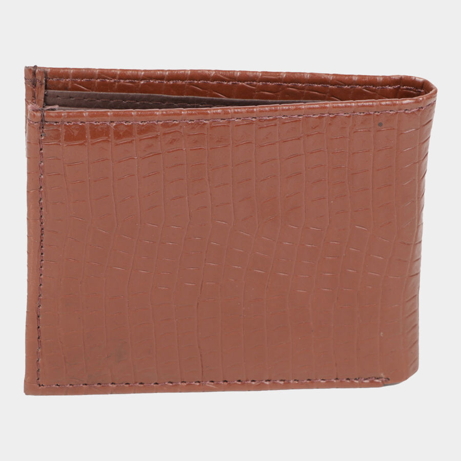 Men's Brown Polyurethane Wallet, , large