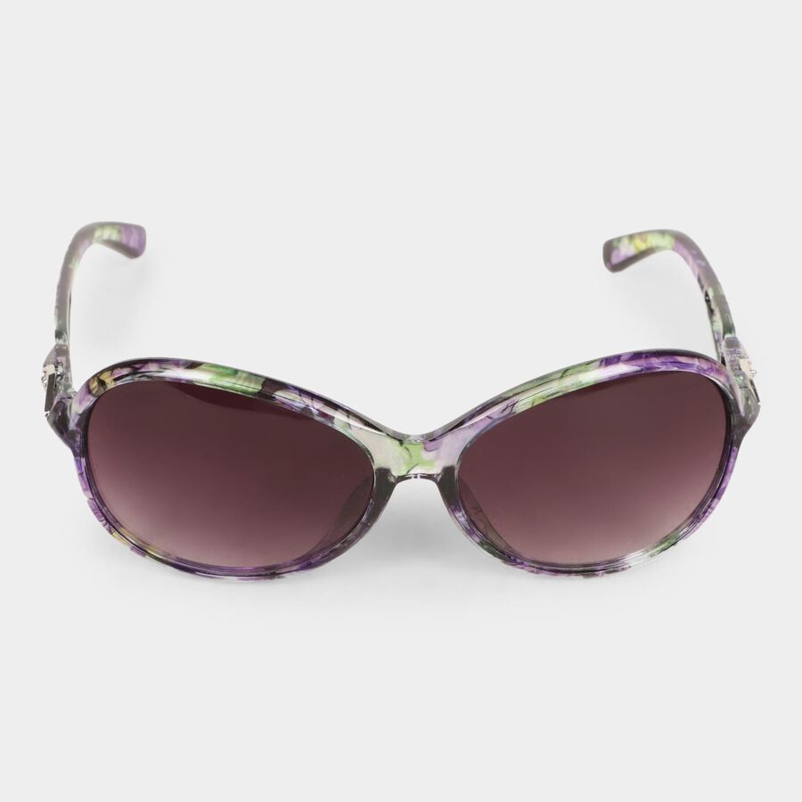 Women's Plastic Gradient Round Sunglasses, , large image number null