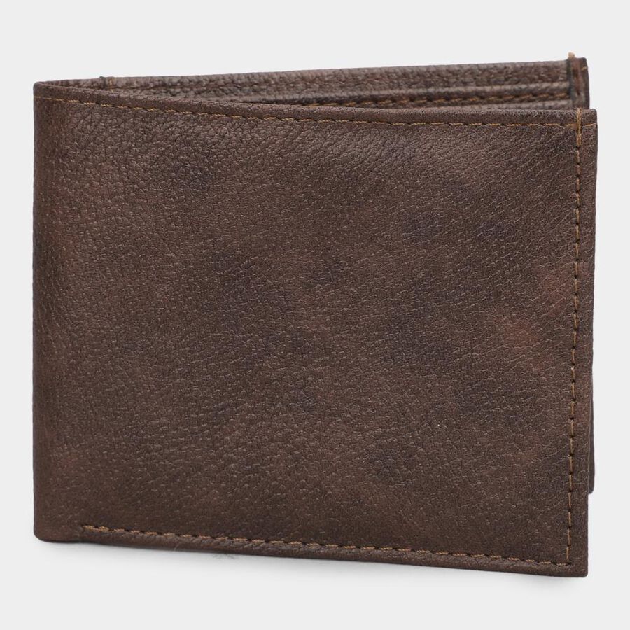 Men's Brown Pu Wallet, , large