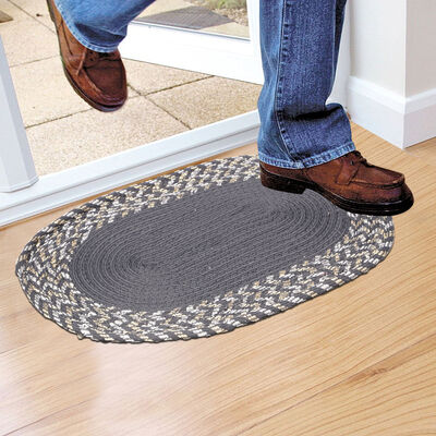 Grey Polyester Door Mat