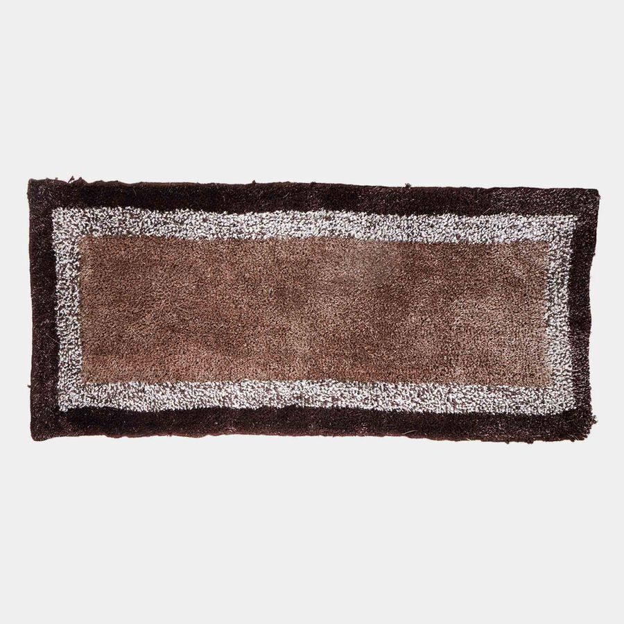 Brown Shaggy Bed Side Runner, , large image number null