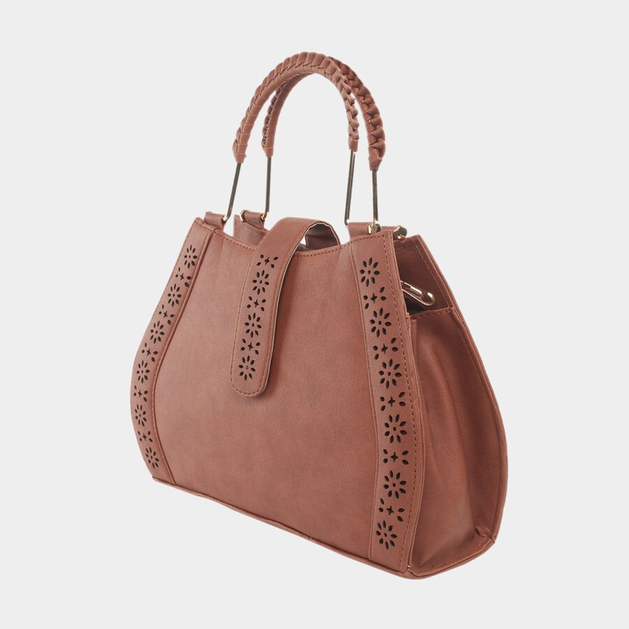 Women's Tan Polyurethane Hand Bag, , large image number null