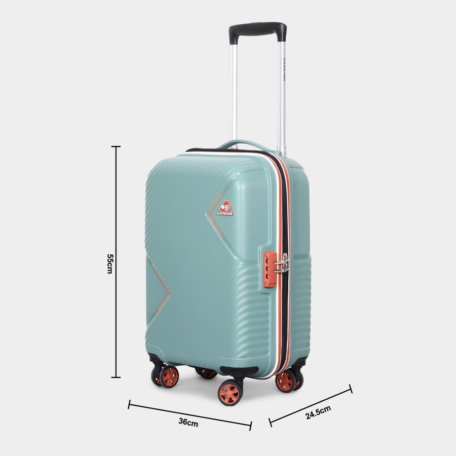 4 Wheel Green PVC Matee Hard Case Trolley, Small, , large image number null