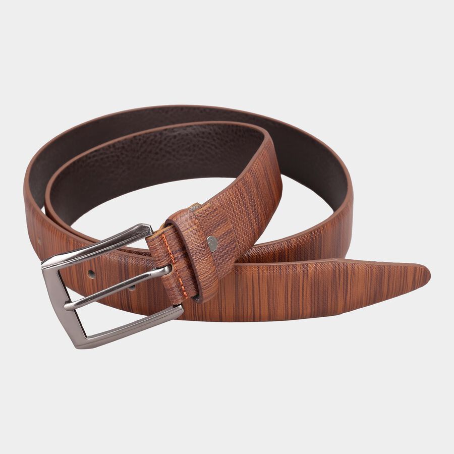 Men's Tan Polyurethane Casual Belt, , large image number null