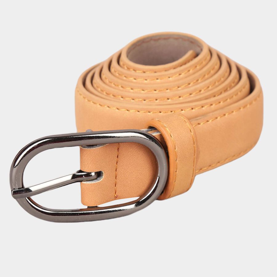 Women's Tan Polyurethane Belt, , large image number null