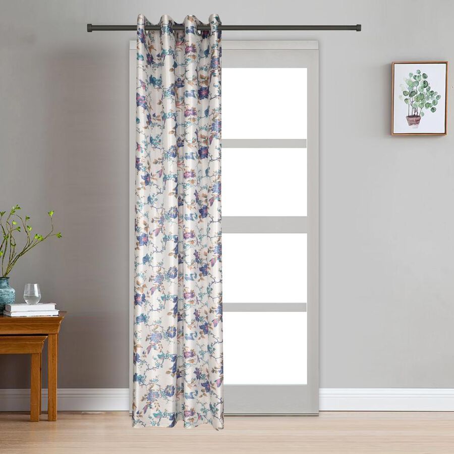 7ft. Dark Blue Microfiber Door Curtain, , large image number null