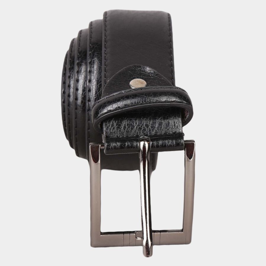 Men's Black Polyurethane Casual Belt, , large image number null