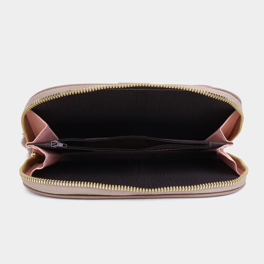 Women's Tan Polyurethane Long Wallet, , large image number null