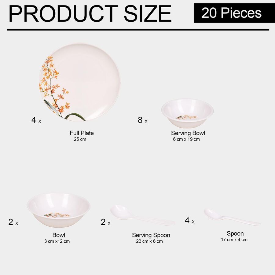 Melamine Dinner Set 20 Pcs, , large image number null