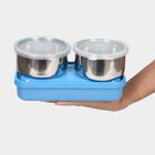 Plastic &Steel Lunch Box 3 Containers With Bag, , small image number null
