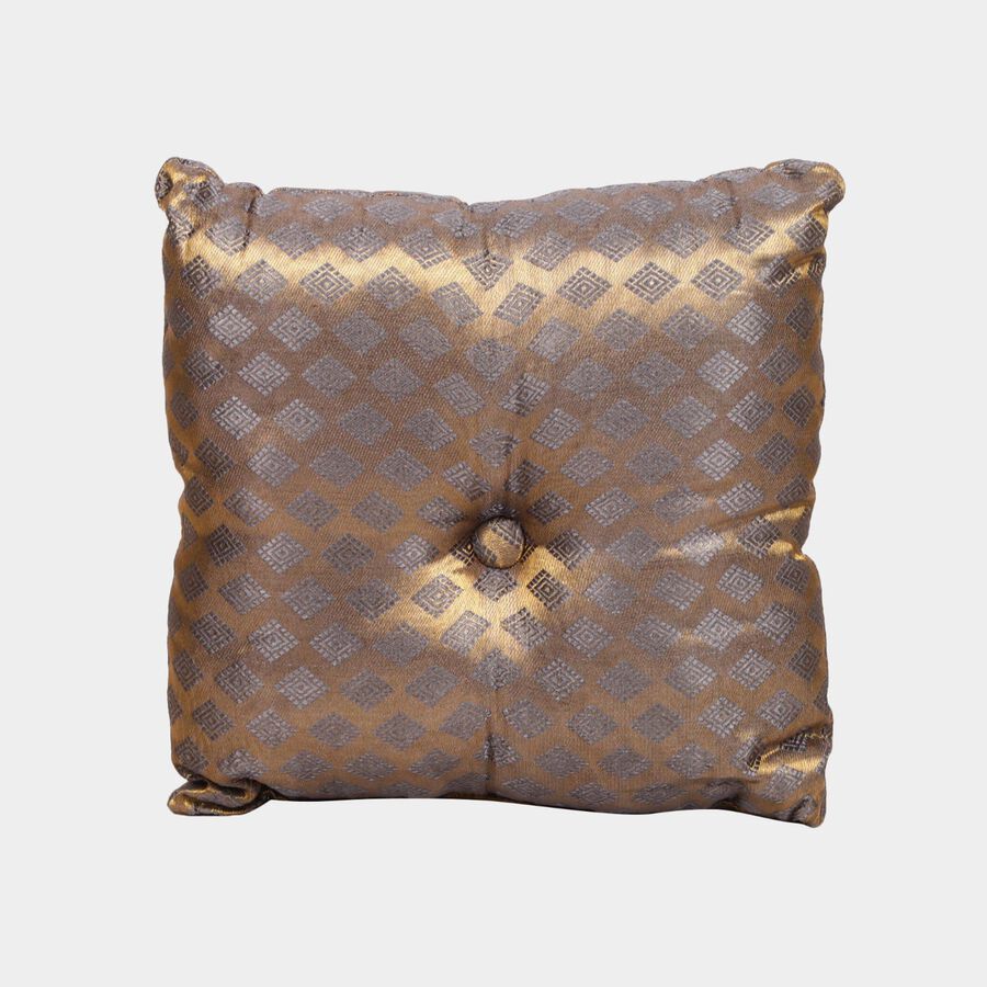 Gold Geometric Printed Cushion, , large
