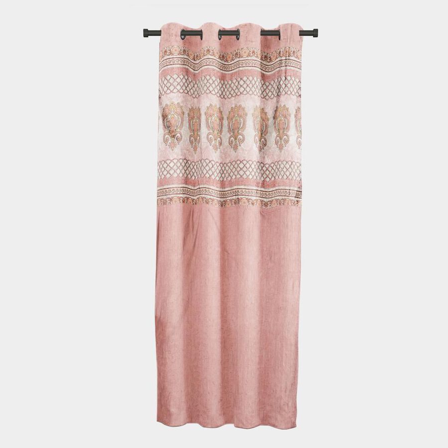 5ft. Bedroom Soft Dusty Rose Pink Jacquard Eyelet Curtains, , large image number null