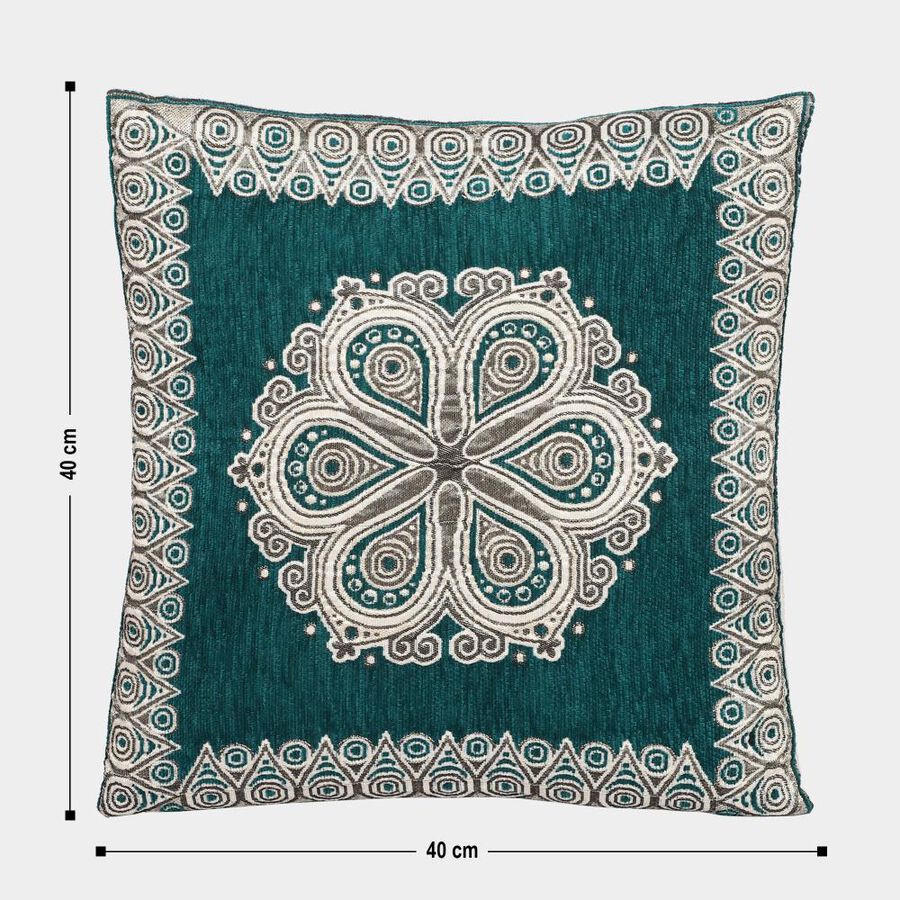 Green Polyester Cushion Cover, , large image number null