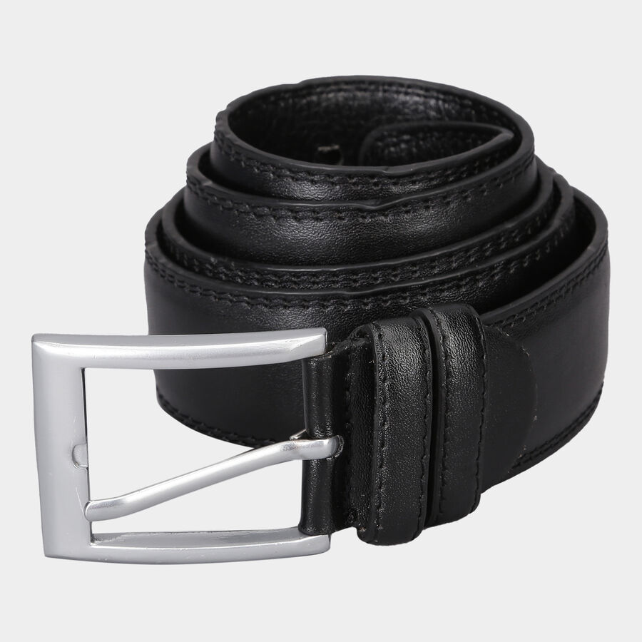 Men's Black Polyurethane Casual Belt, , large image number null