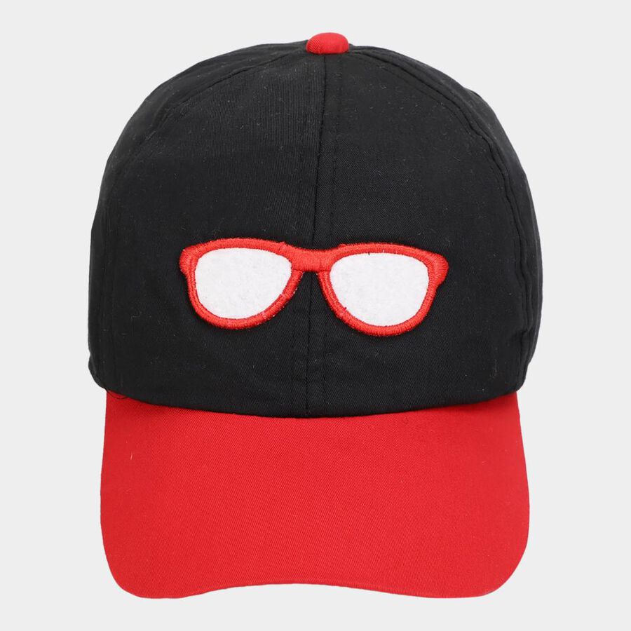 Kids' Black Canvas Cap, , large