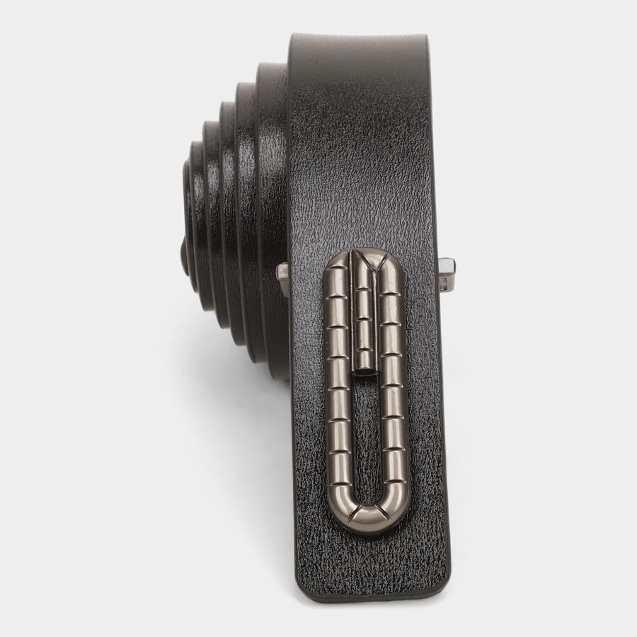 Men's Black Polyurethane Formal Belt, , large image number null