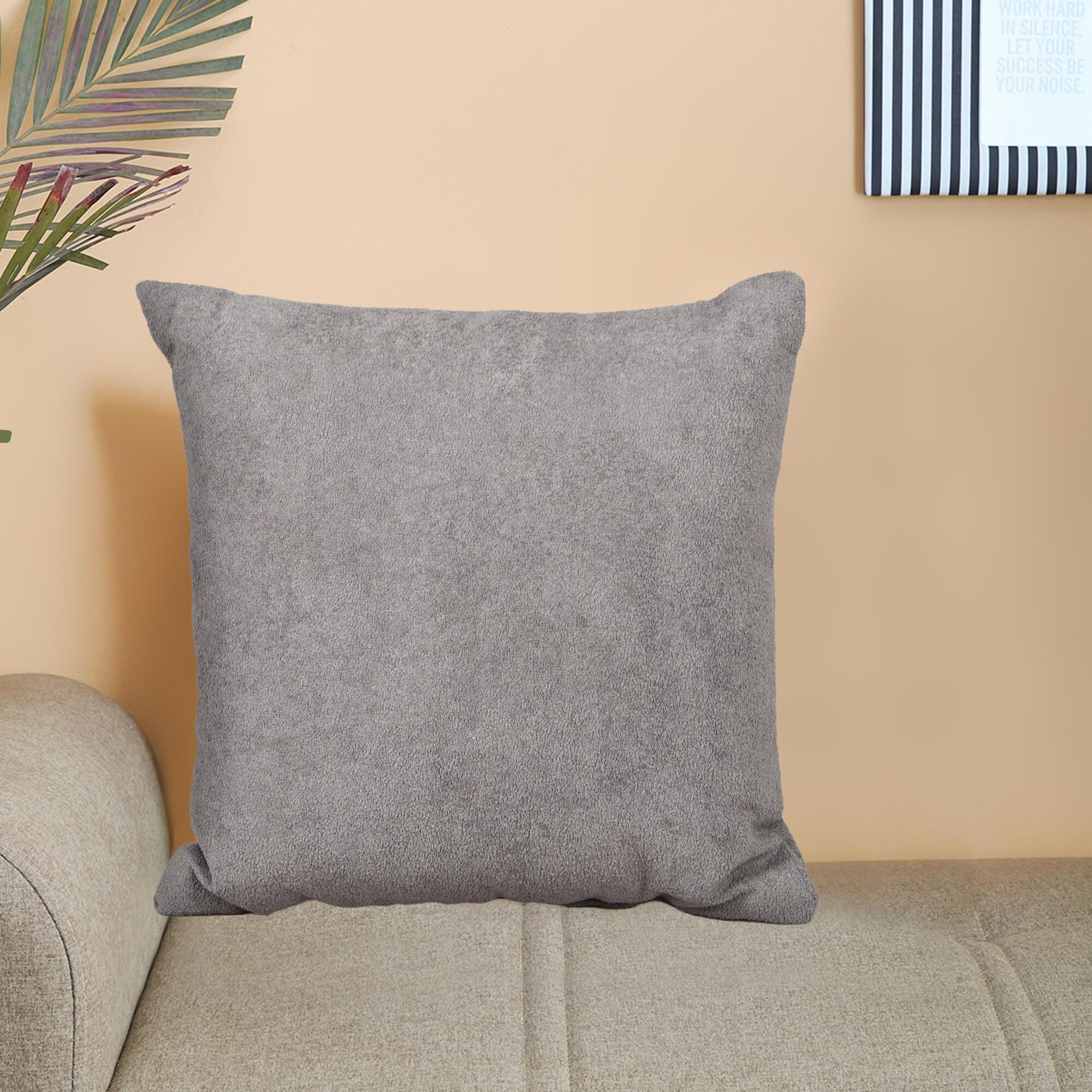 Home Beautiful                         Grey Polyester Cushion