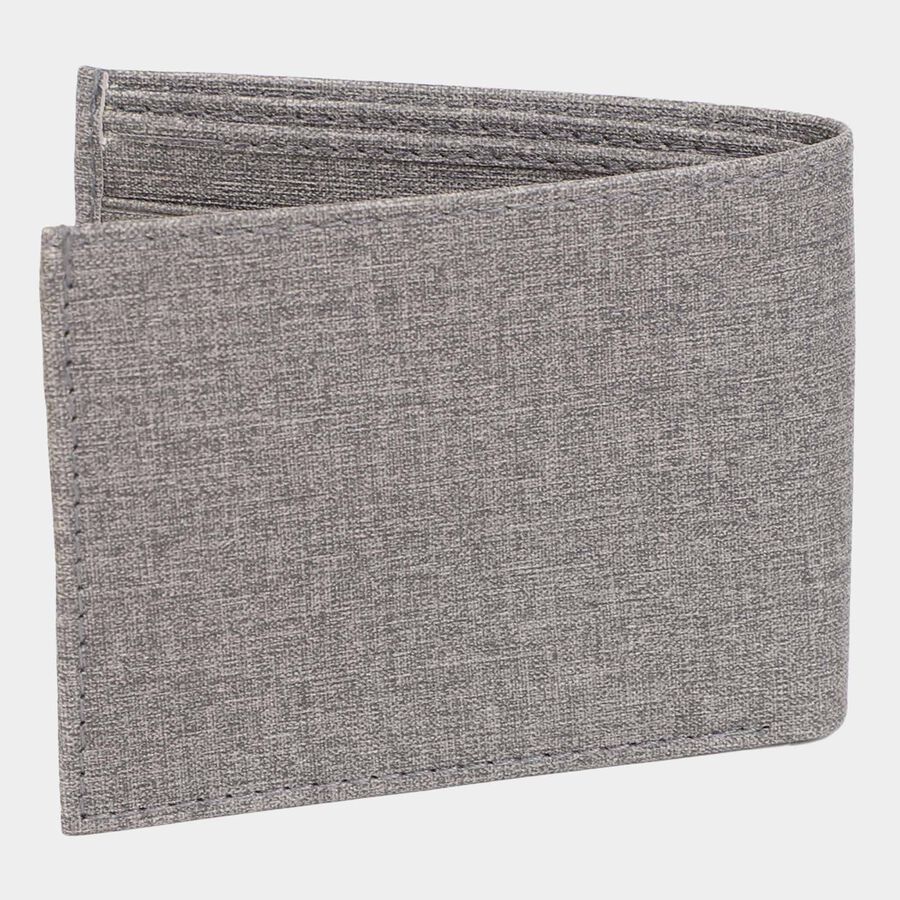 Men's Grey Polyurethane Wallet, , large image number null
