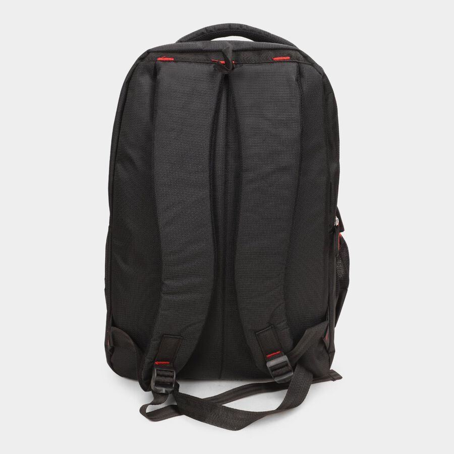 Black Polyester Backpack with Laptop Compartment, , large image number null