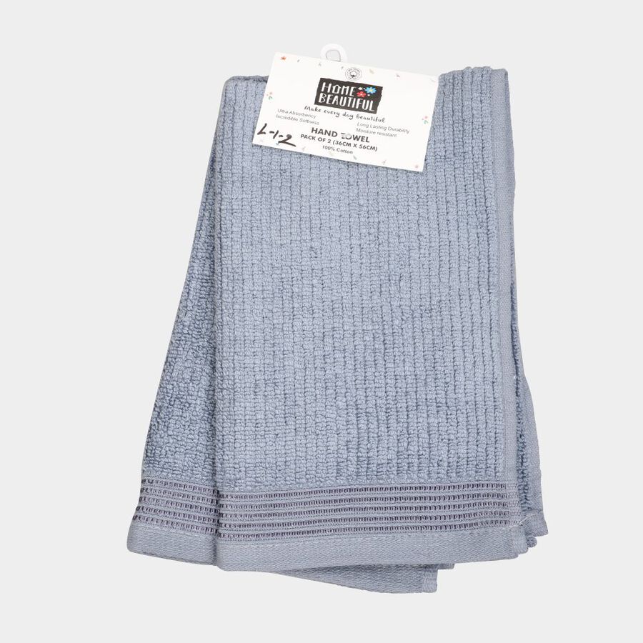 380 GSM Blue Cotton Hand Towel, , large